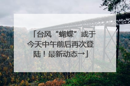 台风“蝴蝶”或于今天中午前后再次登陆！最新动态→