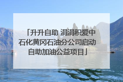 升升自助 涓涓积爱中石化黄冈石油分公司启动自助加油公益项目