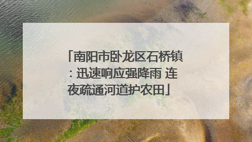 南阳市卧龙区石桥镇：迅速响应强降雨 连夜疏通河道护农田