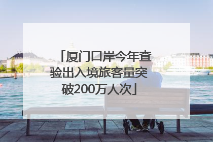厦门口岸今年查验出入境旅客量突破200万人次