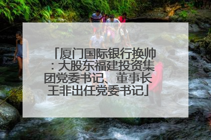厦门国际银行换帅：大股东福建投资集团党委书记、董事长王非出任党委书记