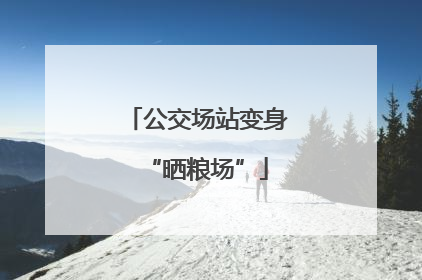 公交场站变身“晒粮场”