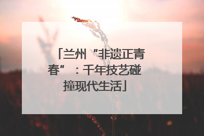 兰州“非遗正青春”：千年技艺碰撞现代生活
