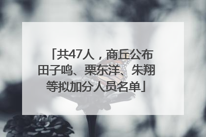 共47人，商丘公布田子鸣、栗东洋、朱翔等拟加分人员名单