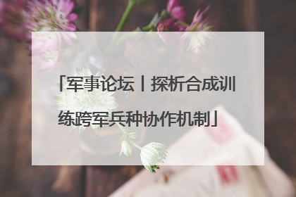 军事论坛丨探析合成训练跨军兵种协作机制