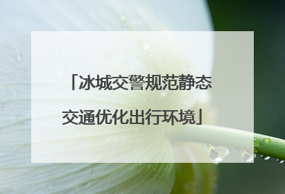 冰城交警规范静态交通优化出行环境
