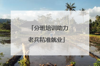 分班培训助力老兵精准就业
