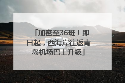 加密至36班！即日起，西海岸往返青岛机场巴士升级