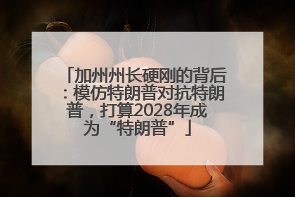 加州州长硬刚的背后：模仿特朗普对抗特朗普，打算2028年成为“特朗普”