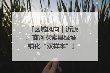 区域风向｜沂源、商河探索县域城镇化“双样本”
