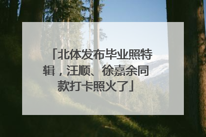 北体发布毕业照特辑，汪顺、徐嘉余同款打卡照火了