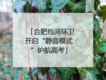 合肥包河环卫开启“静音模式”护航高考