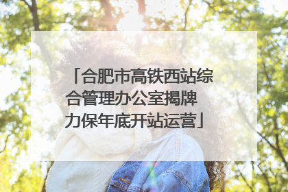 合肥市高铁西站综合管理办公室揭牌 力保年底开站运营