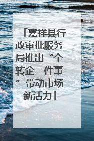 嘉祥县行政审批服务局推出“个转企一件事”带动市场新活力