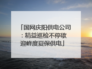 国网庆阳供电公司：精益巡检不停歇 迎峰度夏保供电