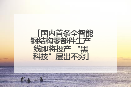 国内首条全智能钢结构零部件生产线即将投产 “黑科技”层出不穷