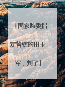 国家监委指定管辖的田玉军，判了