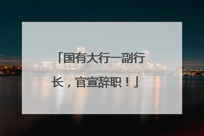 国有大行一副行长，官宣辞职！