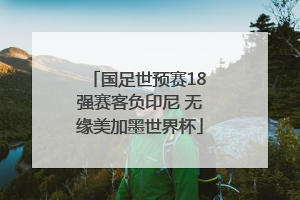 国足世预赛18强赛客负印尼 无缘美加墨世界杯