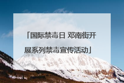 国际禁毒日 邓南街开展系列禁毒宣传活动