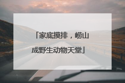 家底摸排，崂山成野生动物天堂