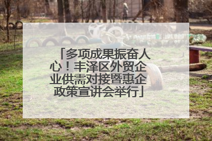 多项成果振奋人心！丰泽区外贸企业供需对接暨惠企政策宣讲会举行