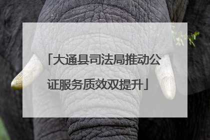 大通县司法局推动公证服务质效双提升
