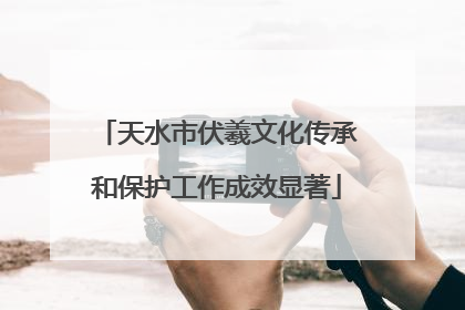 天水市伏羲文化传承和保护工作成效显著