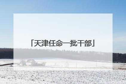 天津任命一批干部