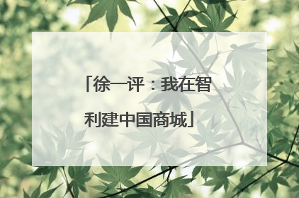 徐一评：我在智利建中国商城