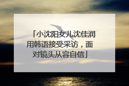 小沈阳女儿沈佳润用韩语接受采访，面对镜头从容自信