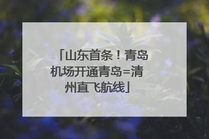 山东首条！青岛机场开通青岛=清州直飞航线