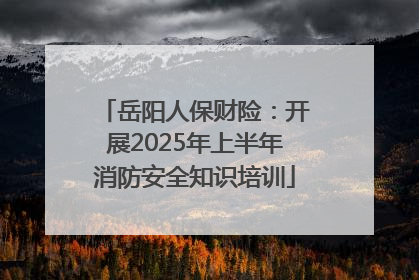 岳阳人保财险：开展2025年上半年消防安全知识培训