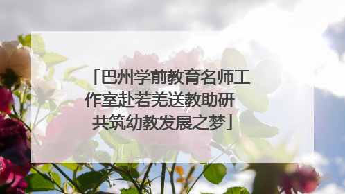 巴州学前教育名师工作室赴若羌送教助研 共筑幼教发展之梦