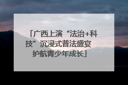 广西上演“法治+科技”沉浸式普法盛宴 护航青少年成长