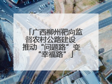 广西柳州靶向监督农村公路建设 推动“问题路”变“幸福路”