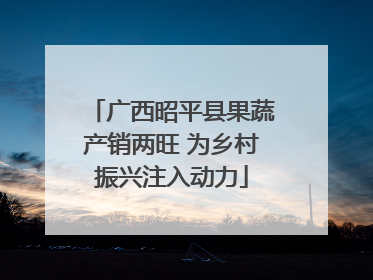广西昭平县果蔬产销两旺 为乡村振兴注入动力