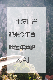 平潭口岸迎来今年首批远洋渔船入境
