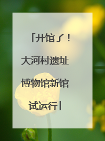 开馆了！大河村遗址博物馆新馆试运行