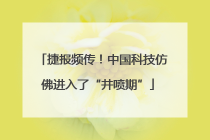 捷报频传！中国科技仿佛进入了“井喷期”