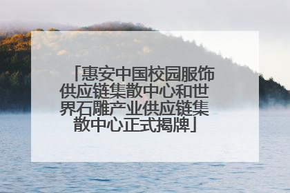 惠安中国校园服饰供应链集散中心和世界石雕产业供应链集散中心正式揭牌