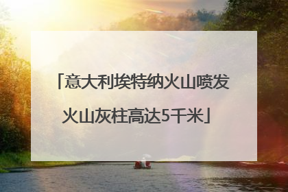 意大利埃特纳火山喷发 火山灰柱高达5千米
