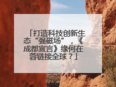 打造科技创新生态“强磁场”，《成都宣言》缘何在蓉链接全球？