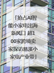 抢占AI智能小家电出海新风口 超100家跨境卖家探访慈溪小家电产业带