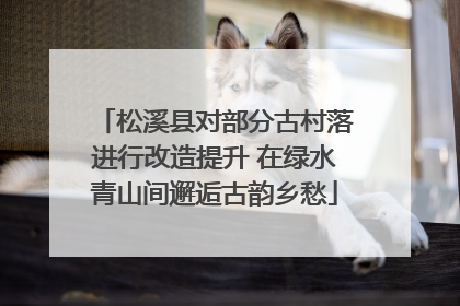 松溪县对部分古村落进行改造提升 在绿水青山间邂逅古韵乡愁