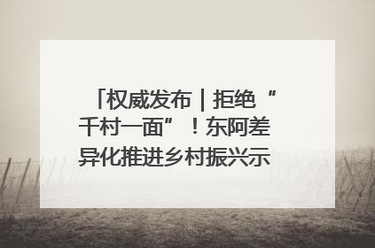 权威发布｜拒绝“千村一面”！东阿差异化推进乡村振兴示范片区建设