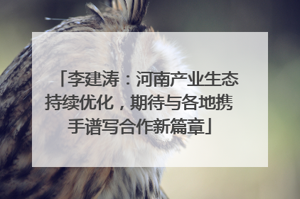 李建涛：河南产业生态持续优化，期待与各地携手谱写合作新篇章