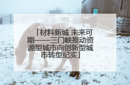 材料新城 未来可期——三门峡推动资源型城市向创新型城市转型纪实