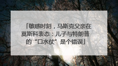 敏感时刻，马斯克父亲在莫斯科表态：儿子与特朗普的“口水仗”是个错误