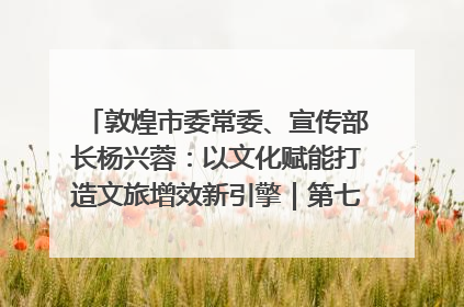 敦煌市委常委、宣传部长杨兴蓉：以文化赋能打造文旅增效新引擎｜第七届全国县域旅游研究成果发布系列活动